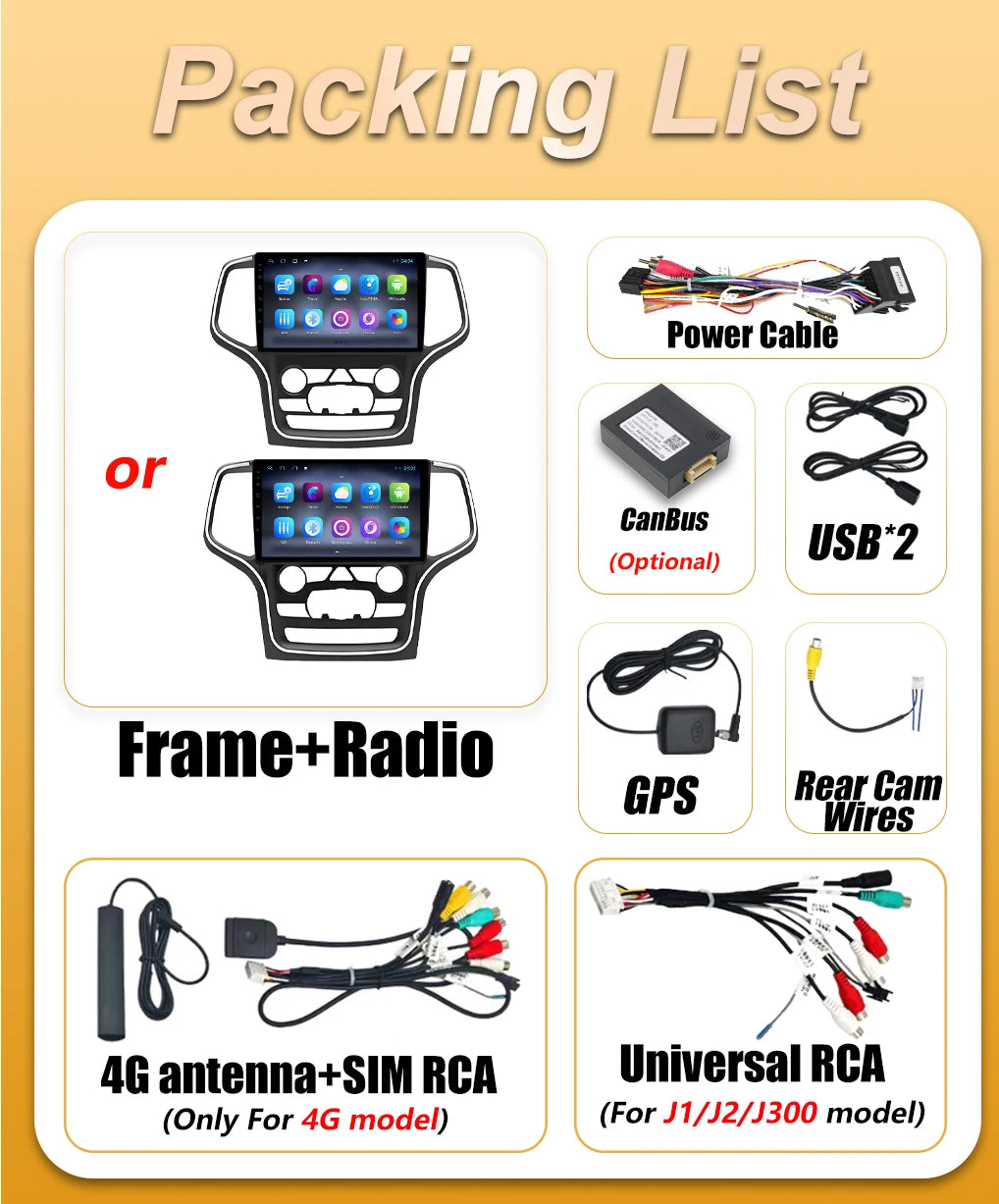 Android 16 Car Radio For Jeep Grand Cherokee WK2 2014 2015 2016 2017 2018 -2022 Carplay Vi | AUTOKITSHOP