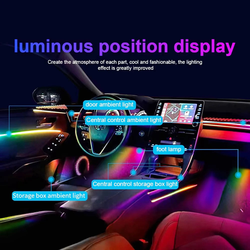64 Color - Ambient Light - for Porsche 2014-2024 - Car Interior Lighting