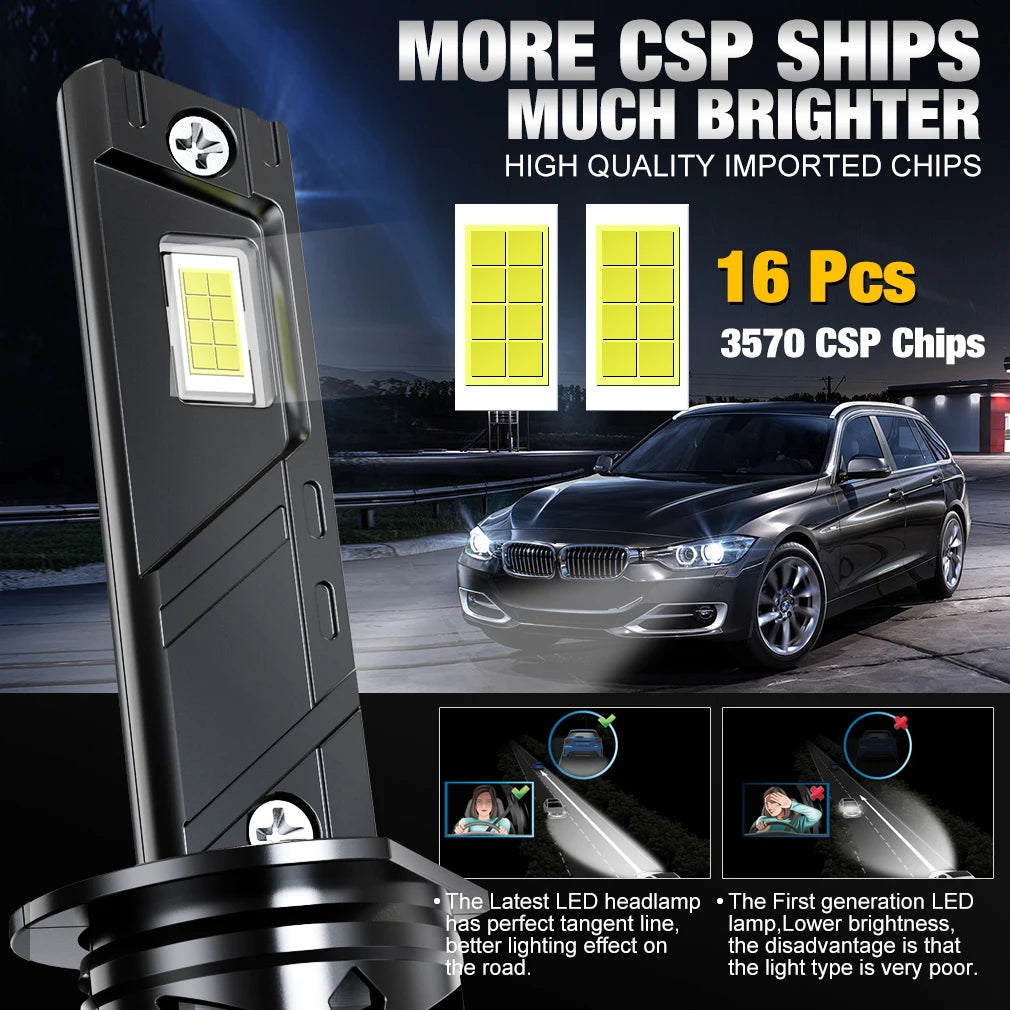 XSTORM H1 LED Lights Bulbs 40000LM 100W H1 LED Headlights Canbus Car Turbo Lamps With Fan