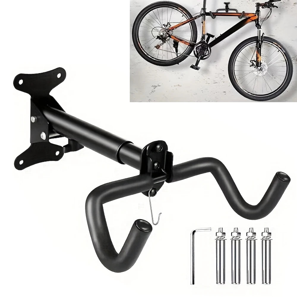 1PC Wall Beam Stretchable Stand MTB Hanging Holder Room Wall Mounted Bicycle Rack 360 Degree Rot - Automotive LED Light