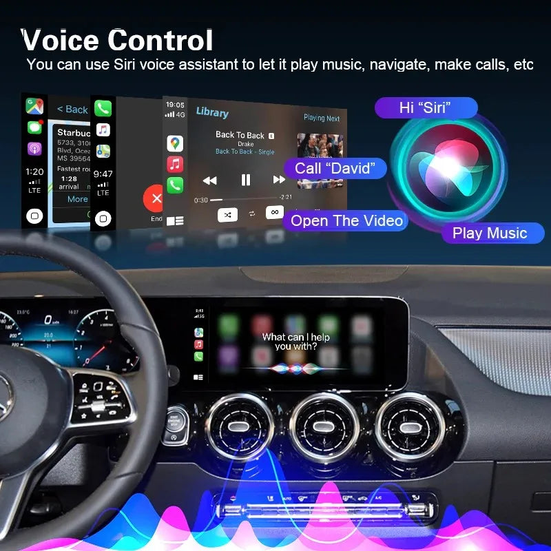 2025 Wireless CarPlay Android Auto For Mercedes Benz A B C E CLS CLA GLA GLB GLE Class NTG