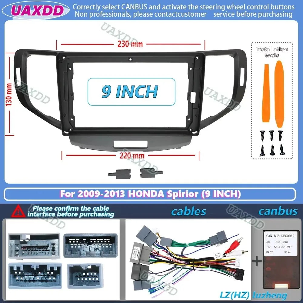 9 Inch For Honda Accord Spirior Acura SR9 2009-2013 Car Radio Stereo Android MP5 Player 2D