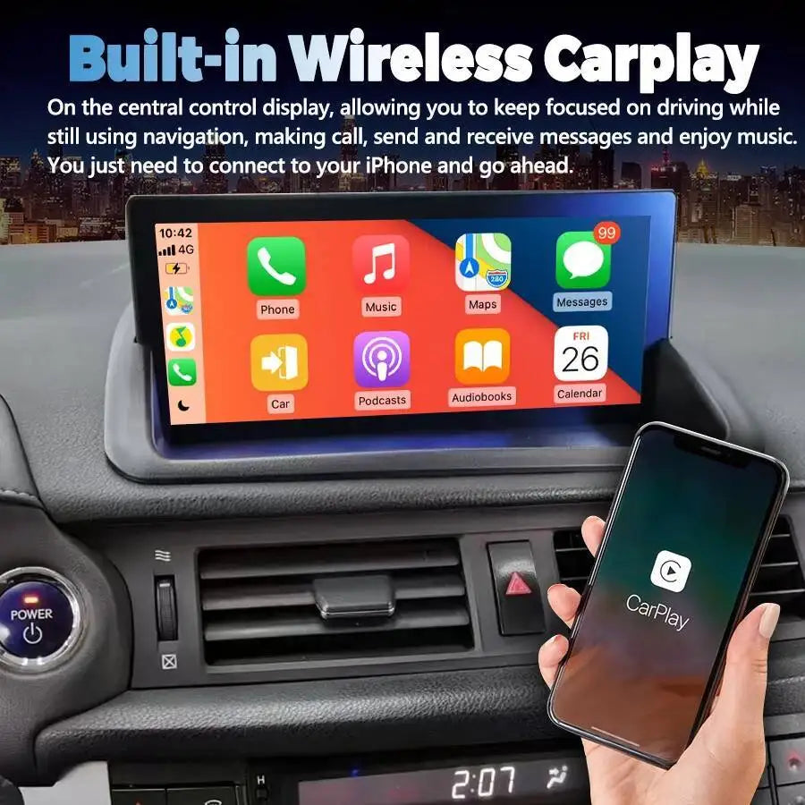 For LEXUS CT200 CT200h 2011-2019 Android 15 Video 360 Camera Player 10.25inch Car Radio To | AUTOKITSHOP
