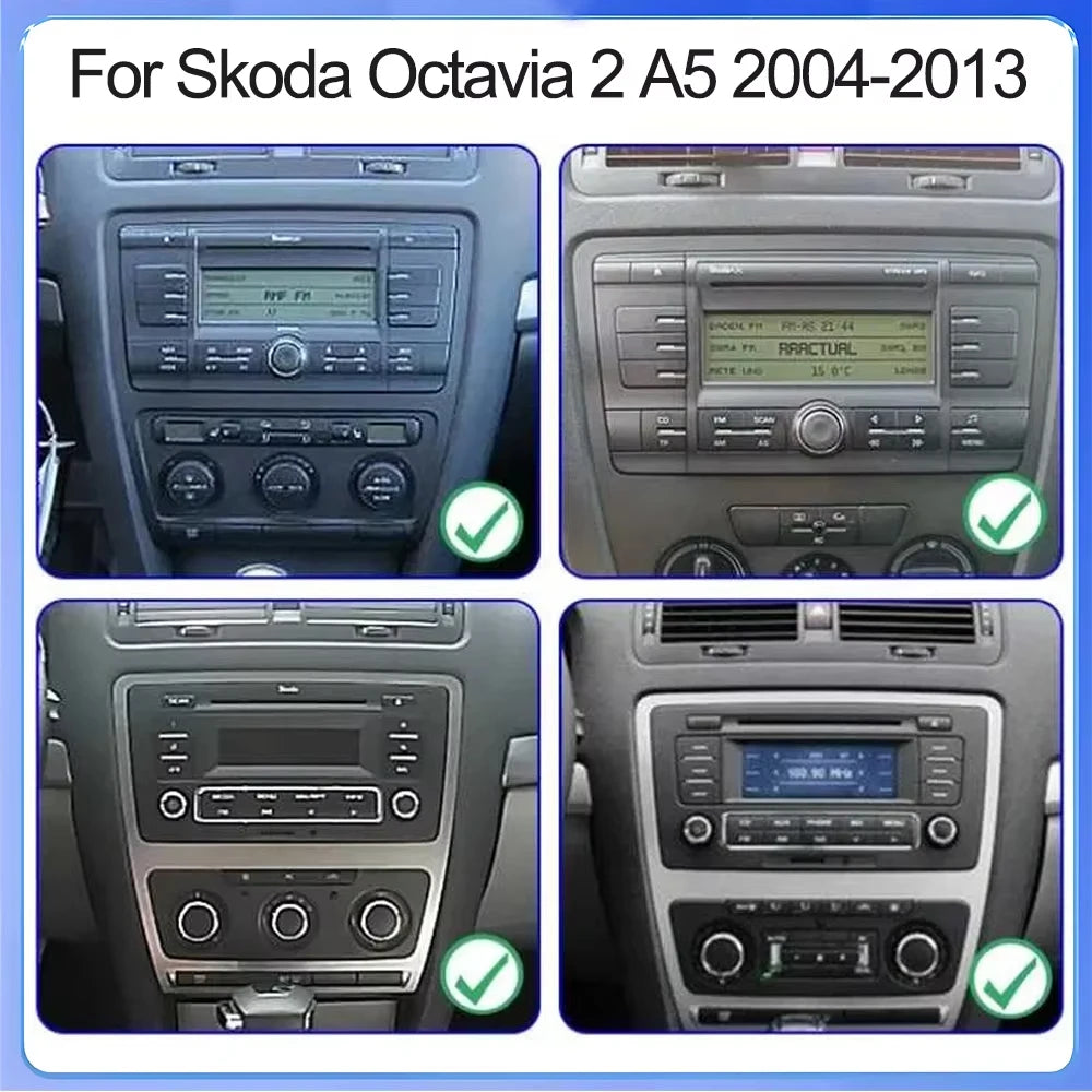 Android 16 For Skoda Octavia 2 A5 2008-2013 Multimedia Car Stereo Radio Gps navigation 5g  | AUTOKITSHOP