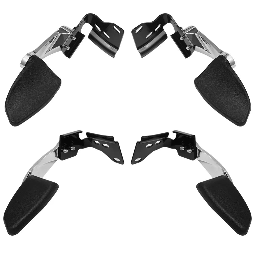 Black Rear Passenger Adjust Stealth Armrests For Harley Touring Electra Street Glide Road King C - Automotive LED Light