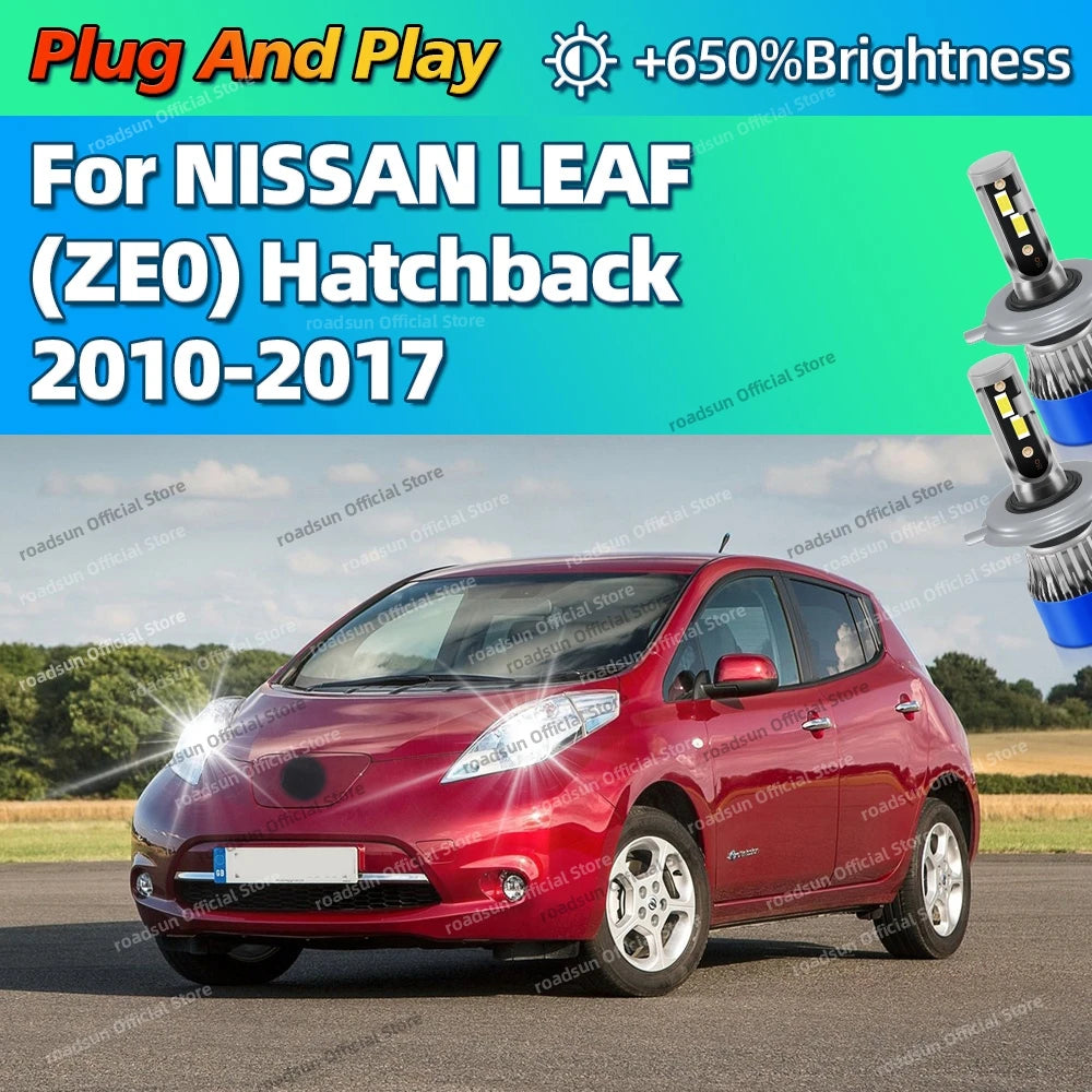 LED Bulb Turbo Headlight 30000LM Powerful Best Car Lamp For NISSAN LEAF ZE0 Hatchback 2010