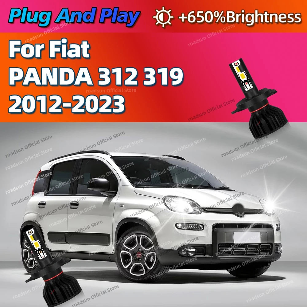 6000K Bulb Canbus Led Lamp CSP High Power Car Headlight Light 180W For Fiat PANDA 312 319