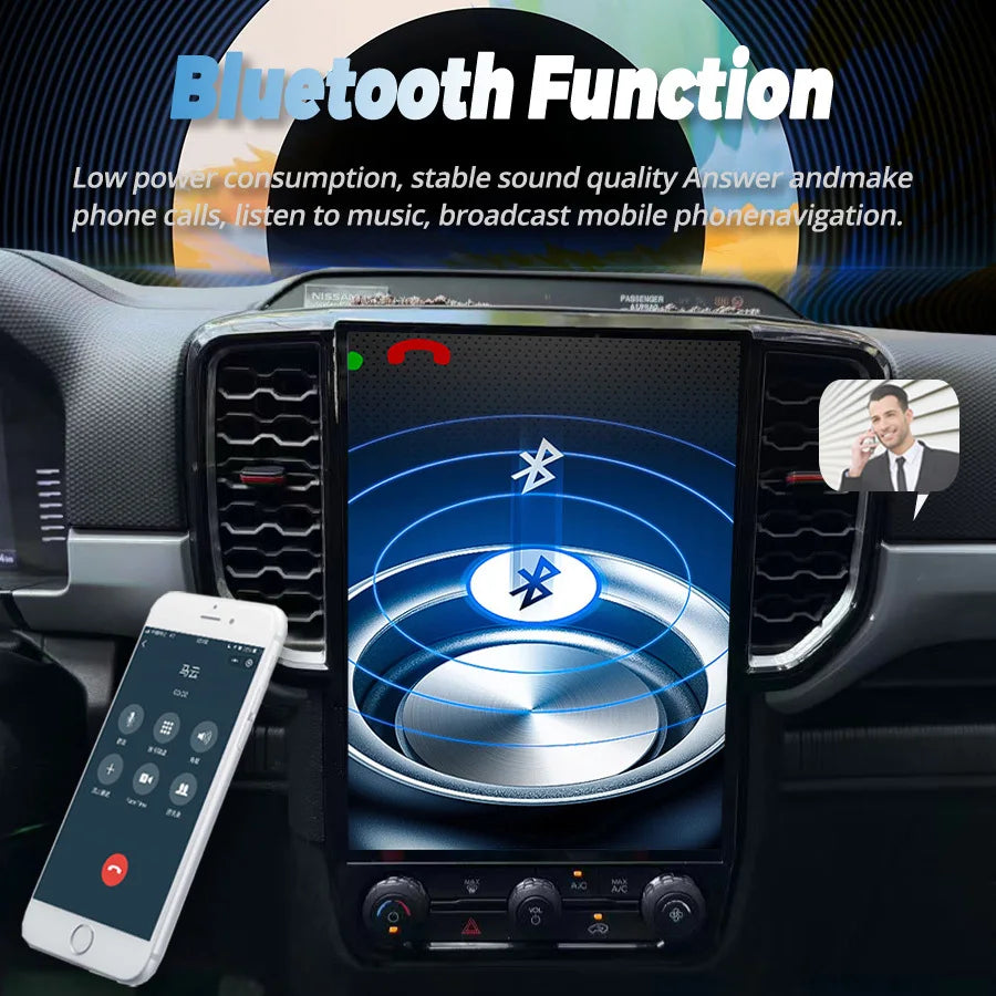 Car Stereo 12.1" Screen Dual System Multimedia Video Player For Ford Ranger 2022-2025 Radi | AUTOKITSHOP