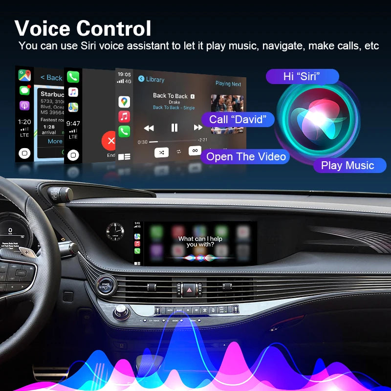 Wireless New CarPlay Kit for Lexus LS 2012-2022, with Android Auto Interface AirPlay Mirro