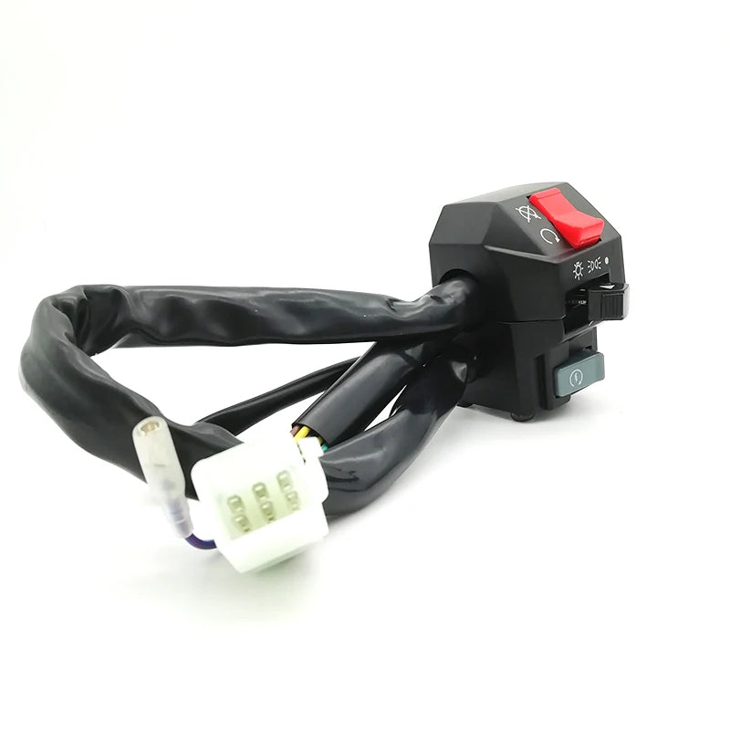 1Pair Black DC12V Motorcycles Bikes 7/8" Handlebar Low/High Beam/Horn Switch