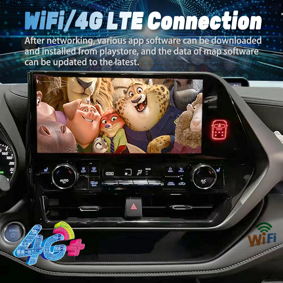 NaviRider 12.3 Inch Android 14 Screen Multimedia Video Player For TOYOTA Highlander CROWN  | AUTOKITSHOP