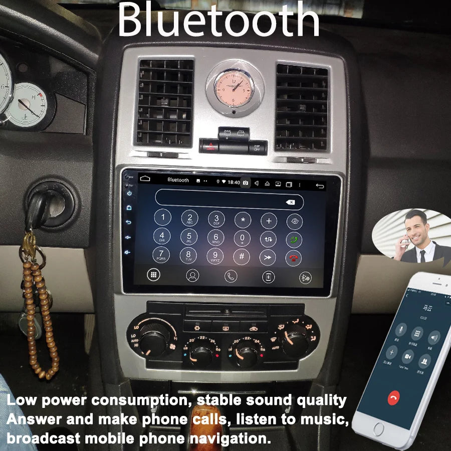 8+128GB Car Radio 2Din Android 14 Multimedia Player Auto audio For Chrysler Aspen 300C 200