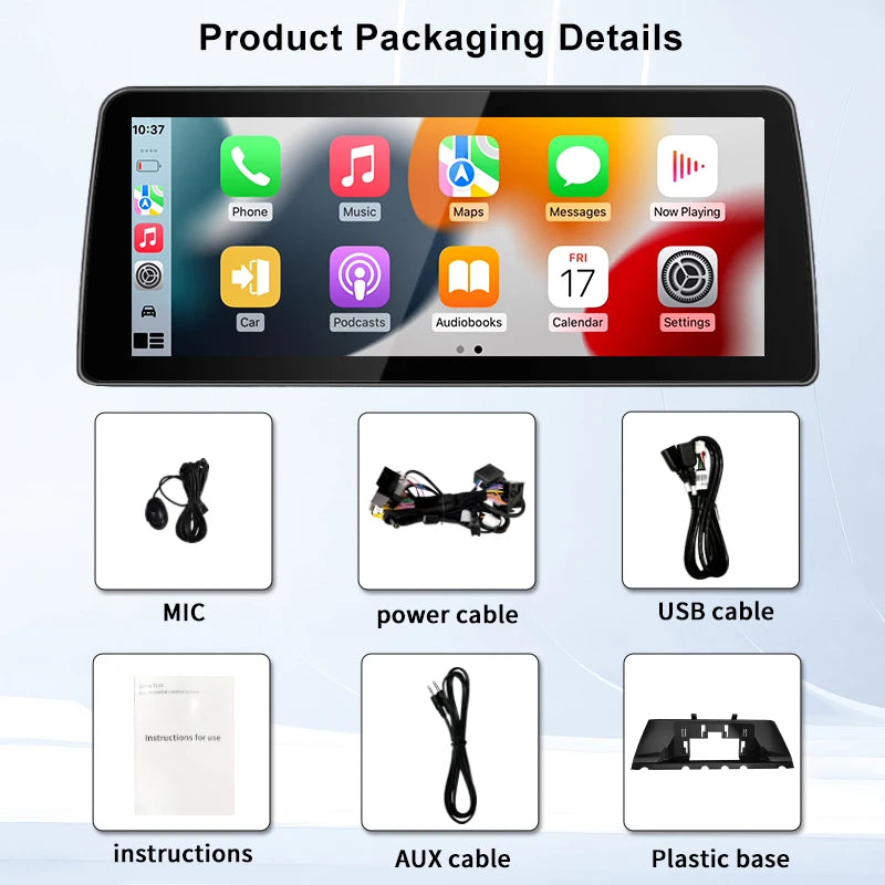 Wireless Carplay Android Auto 12.3inch Display Screen For BMW 7series 730 740 F01 F02 F03