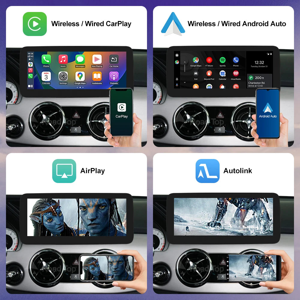 Wireless CarPlay Android Auto Linux Car Radio Multimedia Screen for Mercedes Benz GLK 2013 | AUTOKITSHOP