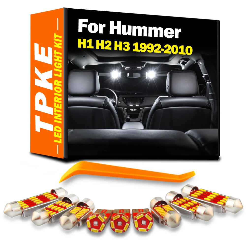 LED Interior Light Kit for Hummer H1 H2 H3 1992- 2003 - Canbus Dome Map Door Trunk Bulbs | AUTOKITSHOP