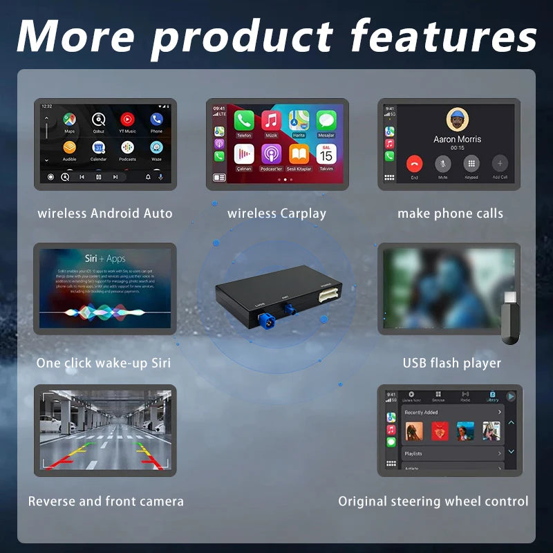 WRWD NEW Wireless CarPlay Android Auto Interface For Audi 2009-2018 A4 A5 S4 S5 A6L A7 Ori