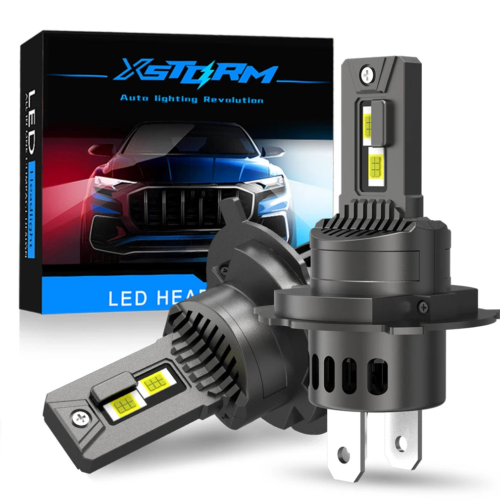 XSTORM H4 9003 HB2 LED Headlight Bulbs Canbus High Low Beam Car Light Turbo Led Diode Lamp