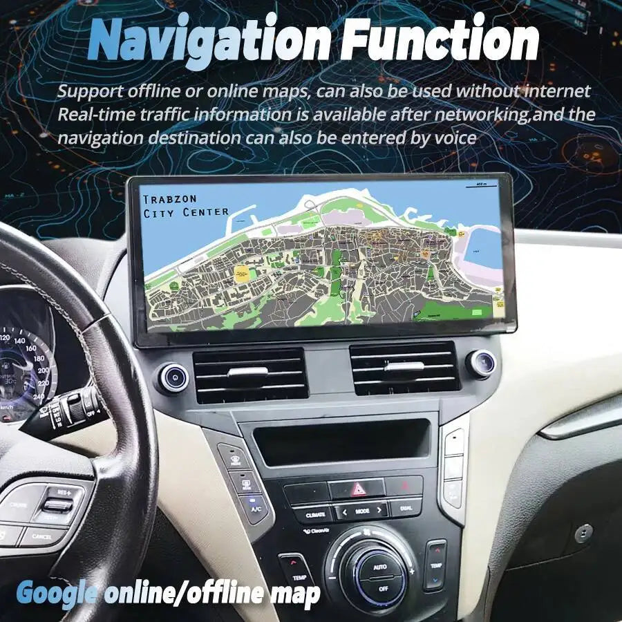 15.6inch Screen Android Auto Radio Carplay For Hyundai Santa Fe Ix45 2013-2018 Stereo Mult