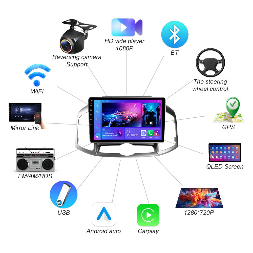 Android 16 For Chevrolet Captiva 1 2011-2016 Car Radio Navigation Multimedia Video Player  | AUTOKITSHOP