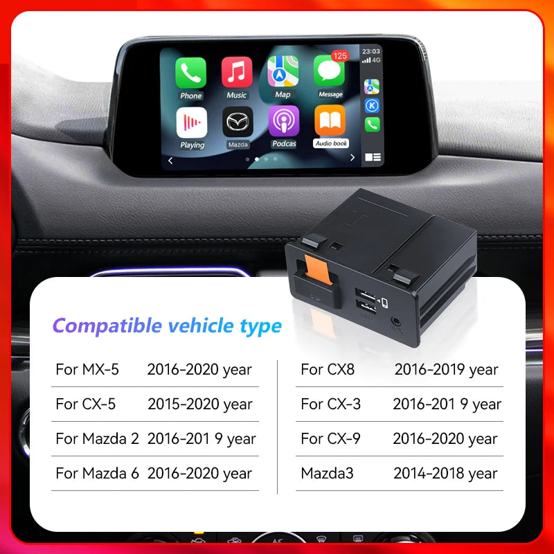 RWD P2 For Apple Carplay Android Auto Wireless Bluetooth WIFI Connection For Mazda 2 3 6 C