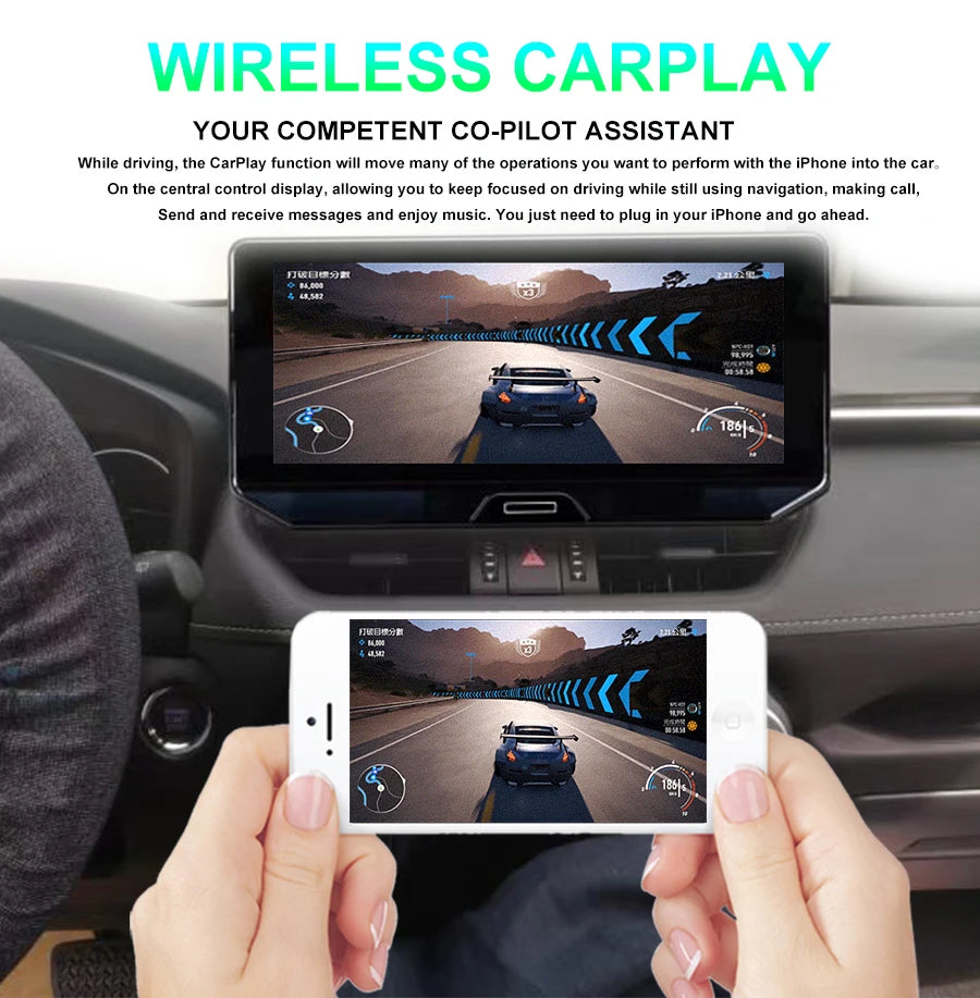12.3" 8+256GB Android 14 Car Video Player Radio GPS Navigation For Toyota RAV4 2020 2022 A | AUTOKITSHOP