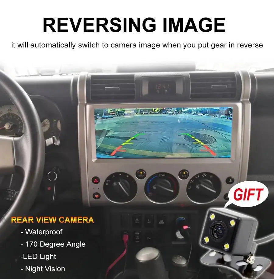 12.3" Android For Toyota FJ Cruiser 2006-2019 Wireless Carplay GPS Car Multimedia Video Pl