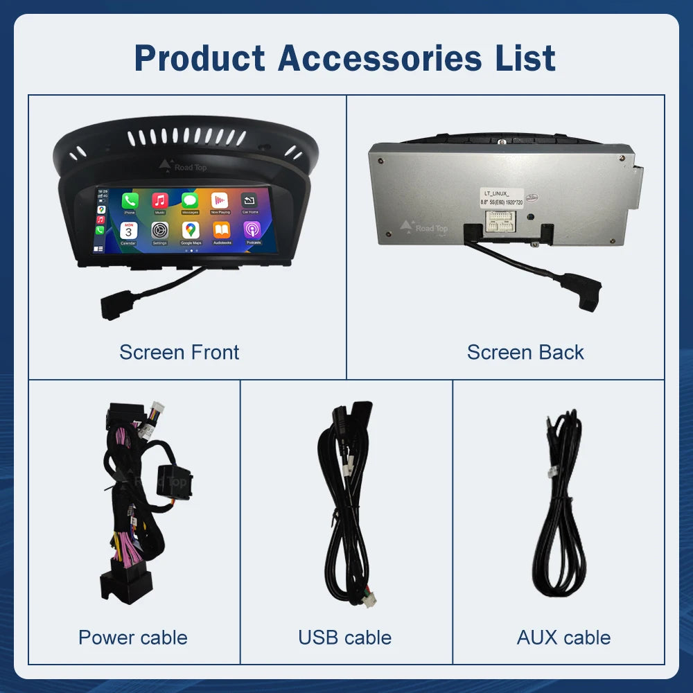8.8INCH Wireless CarPlay Android Auto Car Multimedia For BMW 5 Series E60 E61 2005-2010 CC | AUTOKITSHOP