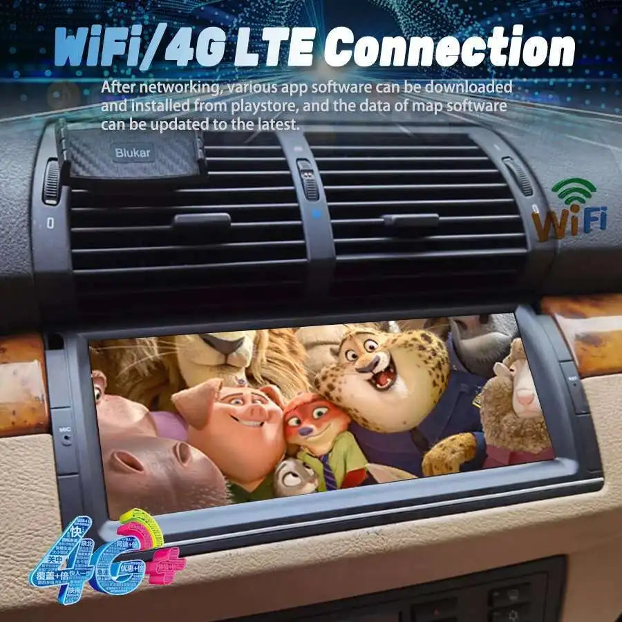 For BMW 5 E39 X5 E53 M5 E38 1994-2007 8G+128GB 2DIN Car Radio Android 13 Screen GPS Stereo