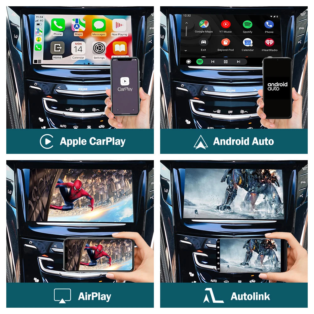 Wireless CarPlay For Cadillac CTS 2014-2017 SRX XT5 XTS ATS 8'' HMI 2.0 Android Auto Mirro