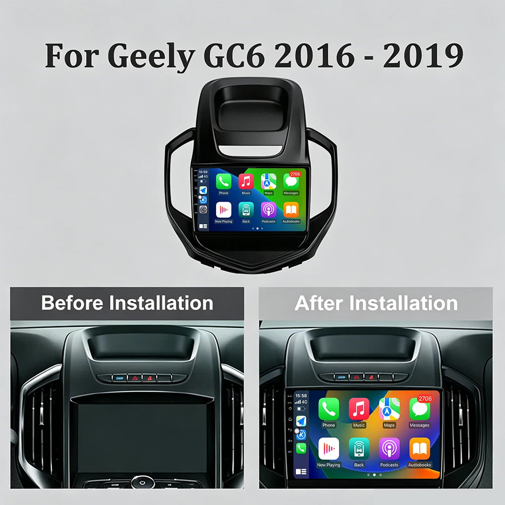 9“For Geely GC6 2016-2019 Car Radio Carplay Player Android 16 Auto Navigation Stereo GPS B