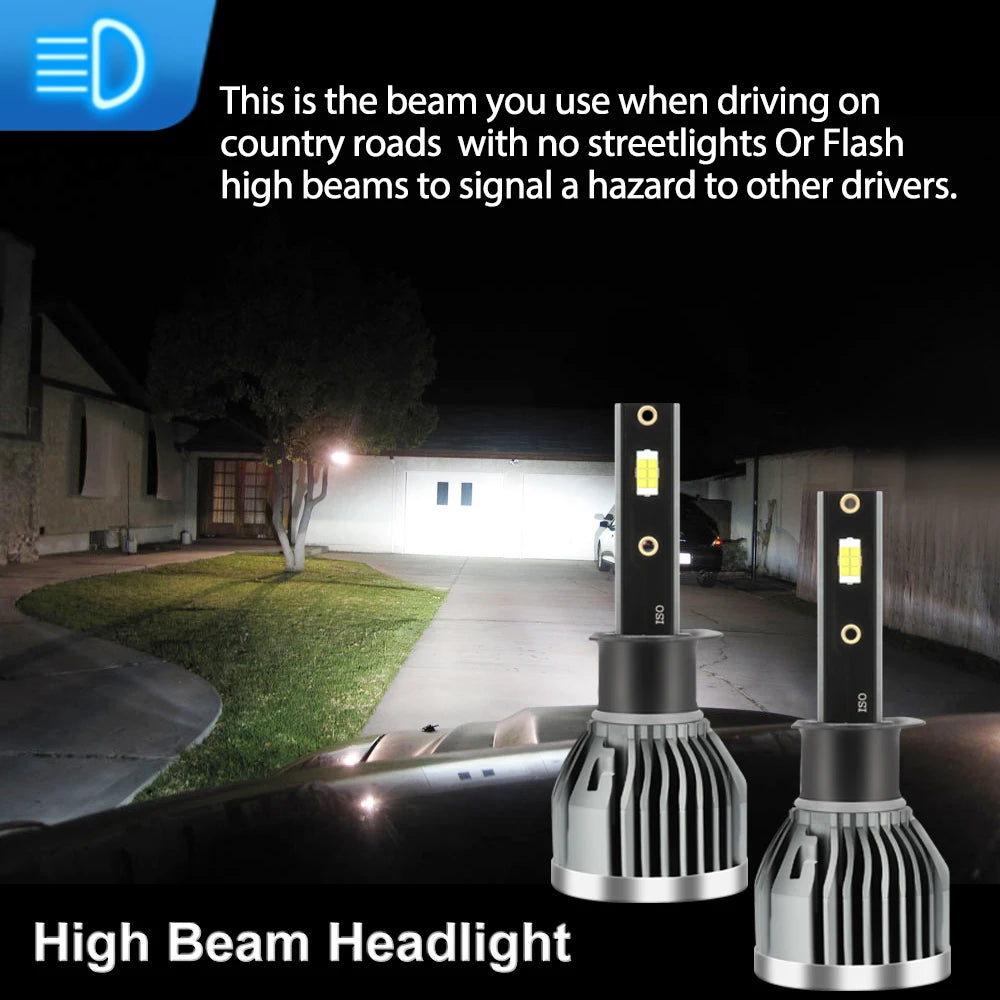 KINGSOFE H7 LED H1 Car Headlight 110W Fog Light 6000K For FIAT DOBLO Cargo (263) 2001 2002