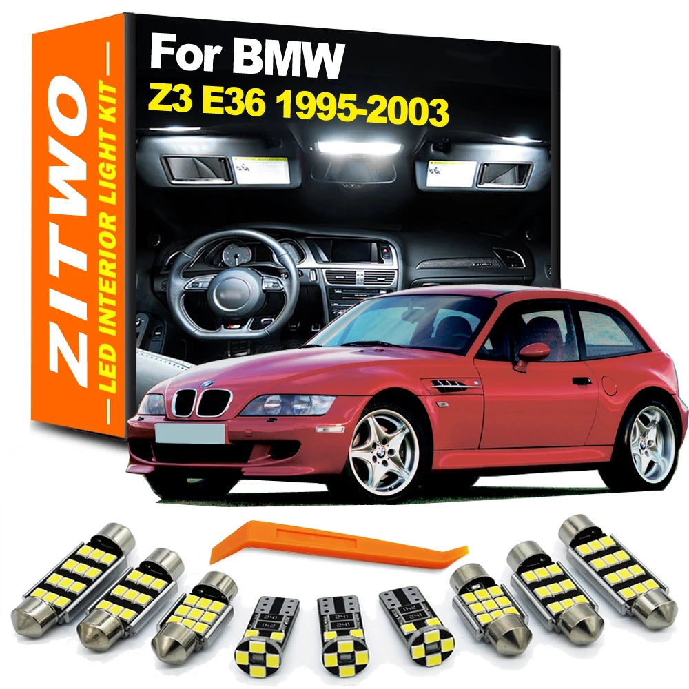 ZITWO 10Pcs Canbus No Error Car LED Bulb Interior Light Kit For BMW Z3 E36 1995- 1997 1998 1999 2000 2001 2002 2003 Accessories