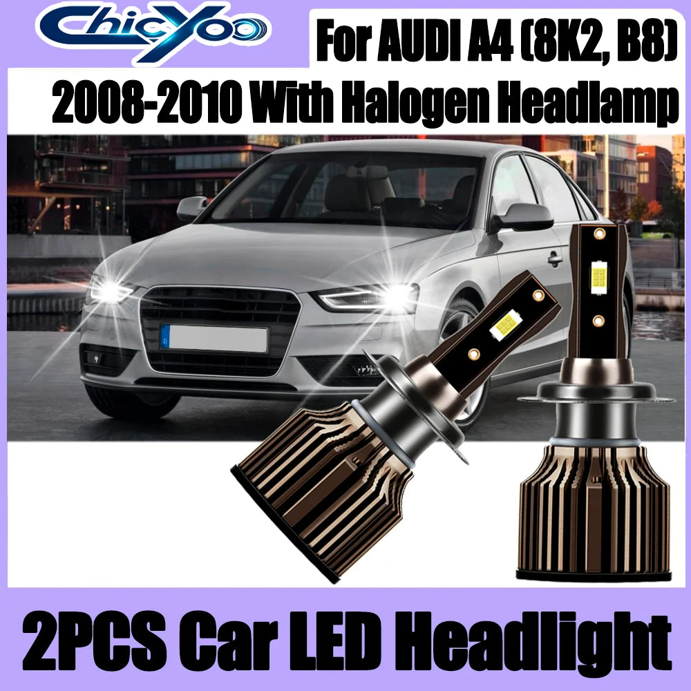 6500K White 20000LM 120W LED Headlight 3570 CSP Chips Car Turbo Light For AUDI A4 (8K2, B8