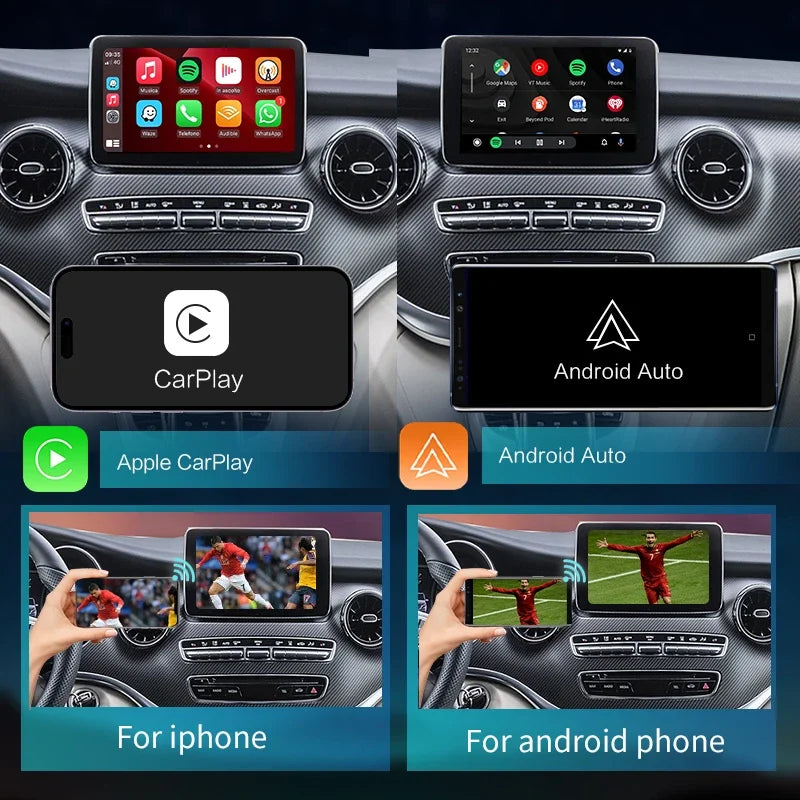 Wireless CarPlay for Mercedes Benz V-Class W447 2014-2018 Vito Viano, with Android Auto Mi