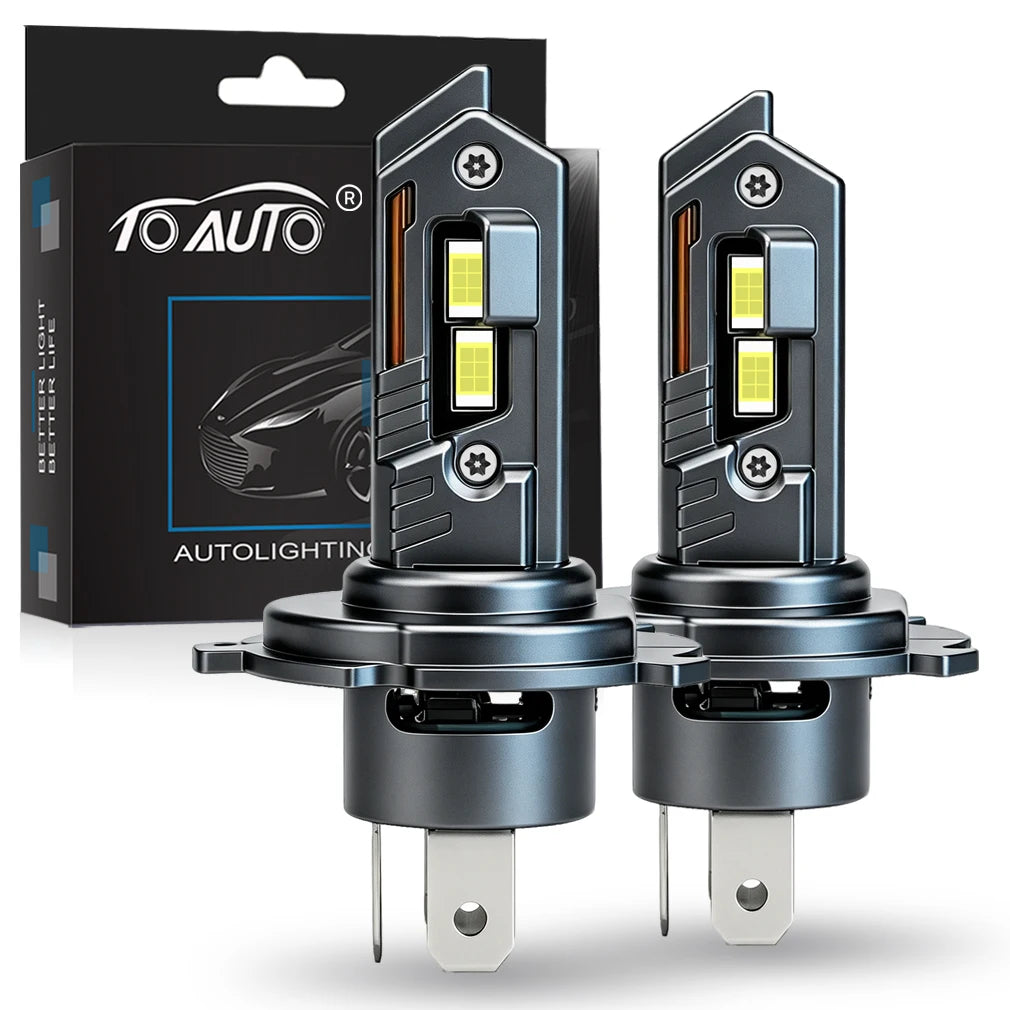 TOAUTO H4 LED Headlights Canbus High Low Beam 80000LM 160W H7 LED Canbus Car Lights Bulbs