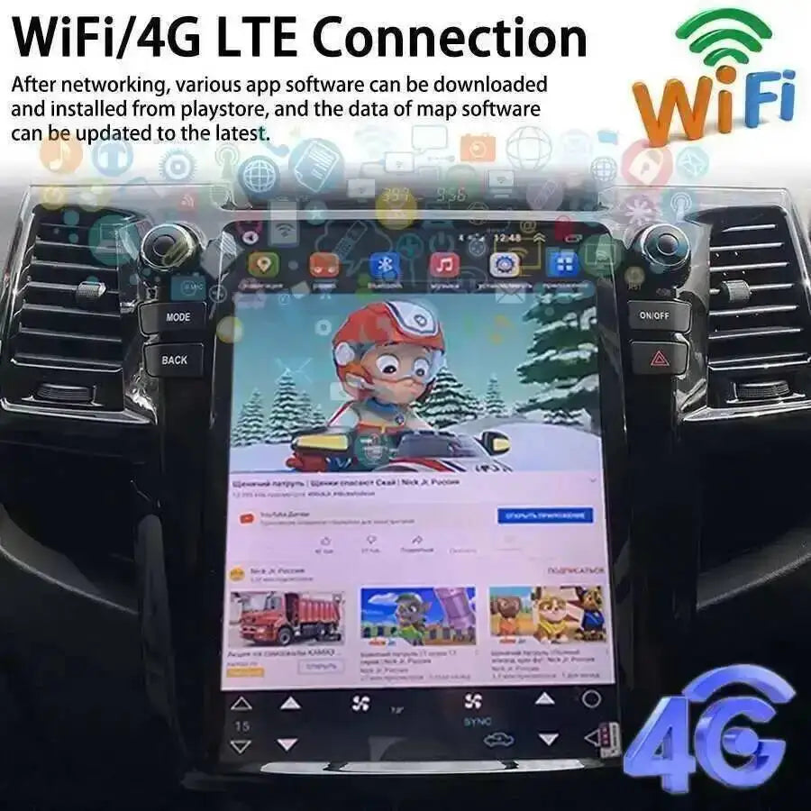 Navigation Wireless BT Carplay Qled Screen For Toyota Fortuner 2016-2020 Android 15 GPS Ca