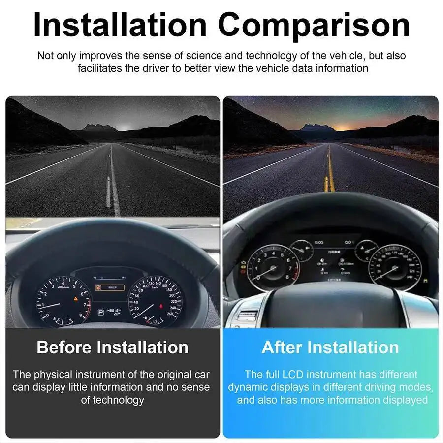 LCD Digital Dashboard Cluster For Nissan Teana 2013-2018 For Nissan Pathfinder 2012-2020 P