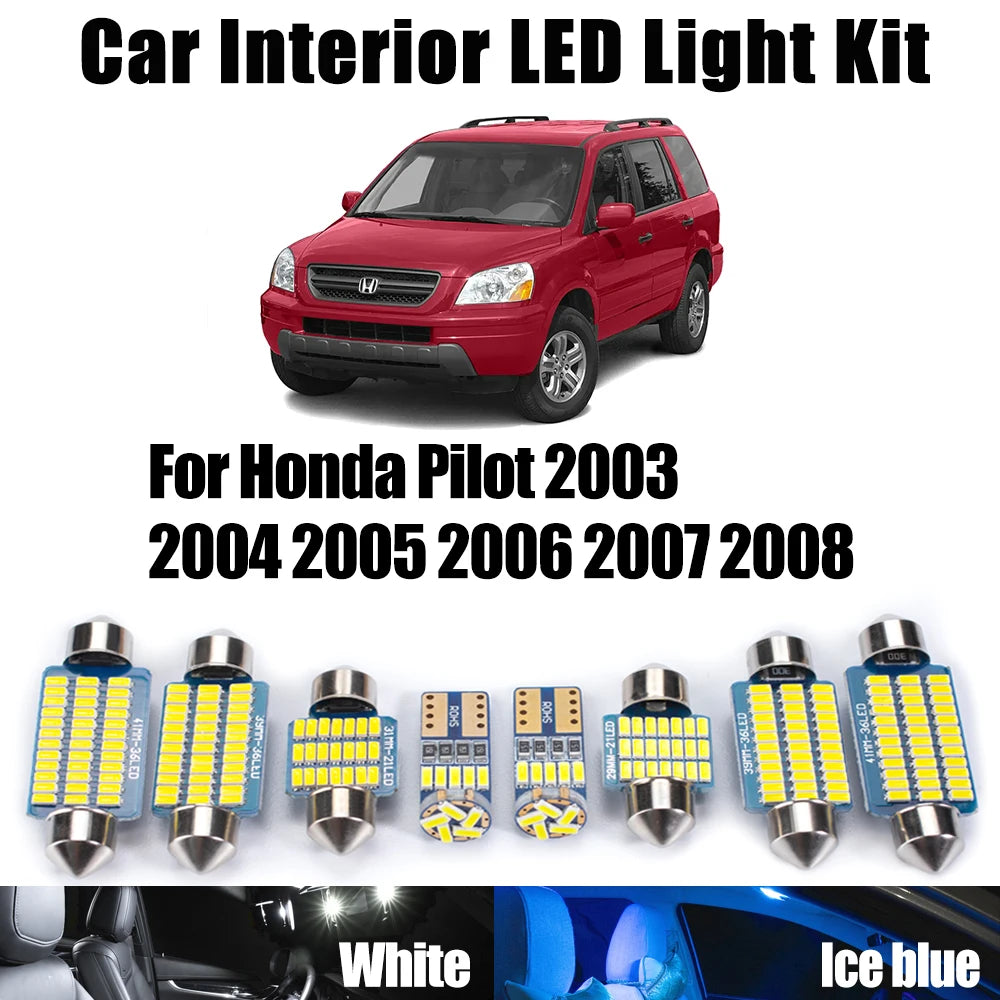 19-Piece LED Interior Light Kit for Honda Pilot - Canbus Error-Free Bulbs | AUTOKITSHOP