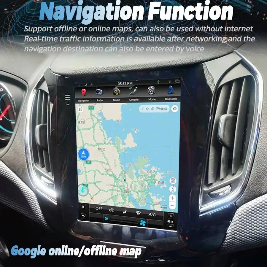 10.4inch Car Multimedia Video Player HU GPS Screen For Chevrolet Cruze LTZ 2015-2017 Carpl