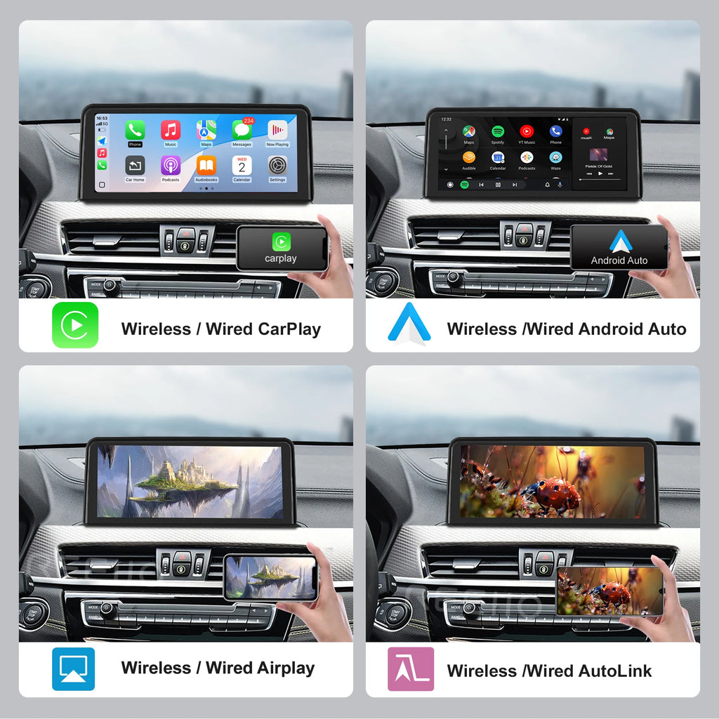 10.25 Wireless CarPlay For BMW EVO ID5/ID6 X1 X3 X5 F16 F86 G01 2017-2019 Android Auto Mul