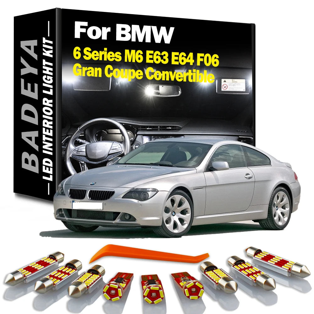 BADEYA LED Interior Map Dome Trunk Door Light Kit For BMW 6 Series M6 E63 E64 F06 Gran Cou