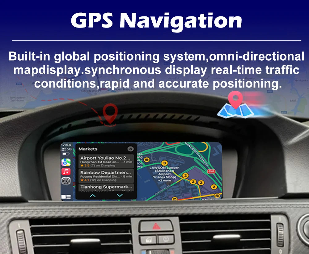 For BMW 5/3 Series E60 E61E62 E63 E90 Car Radio Multimedia Player Monitor Stereo Navigatio