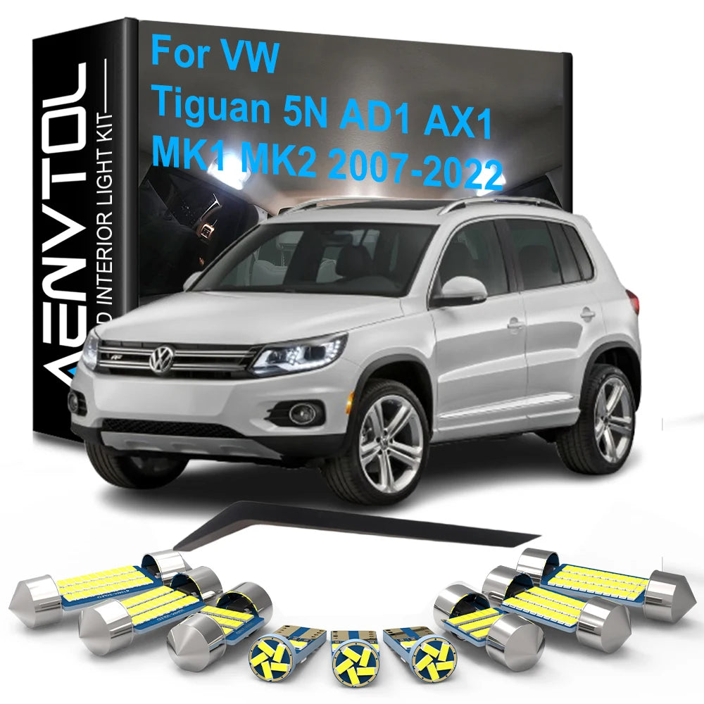 9-Piece LED Interior Light Kit for VW Tiguan 5N AD1 AX1 MK1 MK2 2007-2022 - Canbus Dome Map Door Trunk Bulbs | AUTOKI...