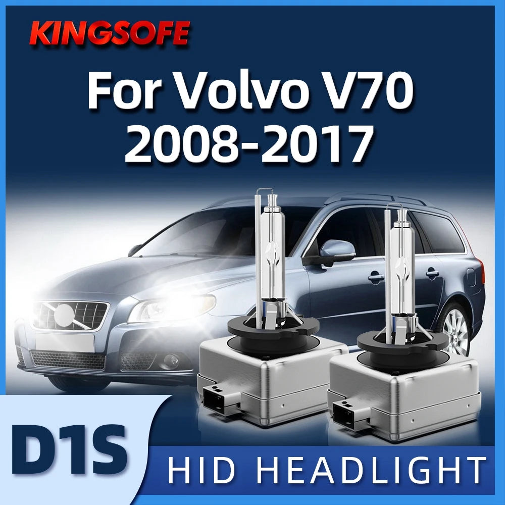 KINGSOFE 35W Xenon D1S HID Bulb 6000K Auto Light Bulb Headlight For Volvo V70 2008 2009 20