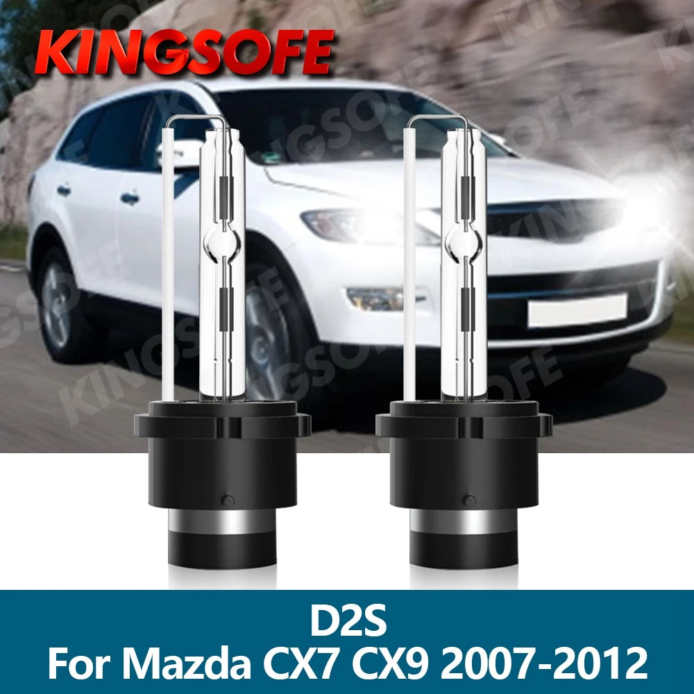 KINGSOFE 2Pcs Xenon HID D2S Headlight 35W 3800LM Car Bulb 6000K Auto Light Fit For Mazda C