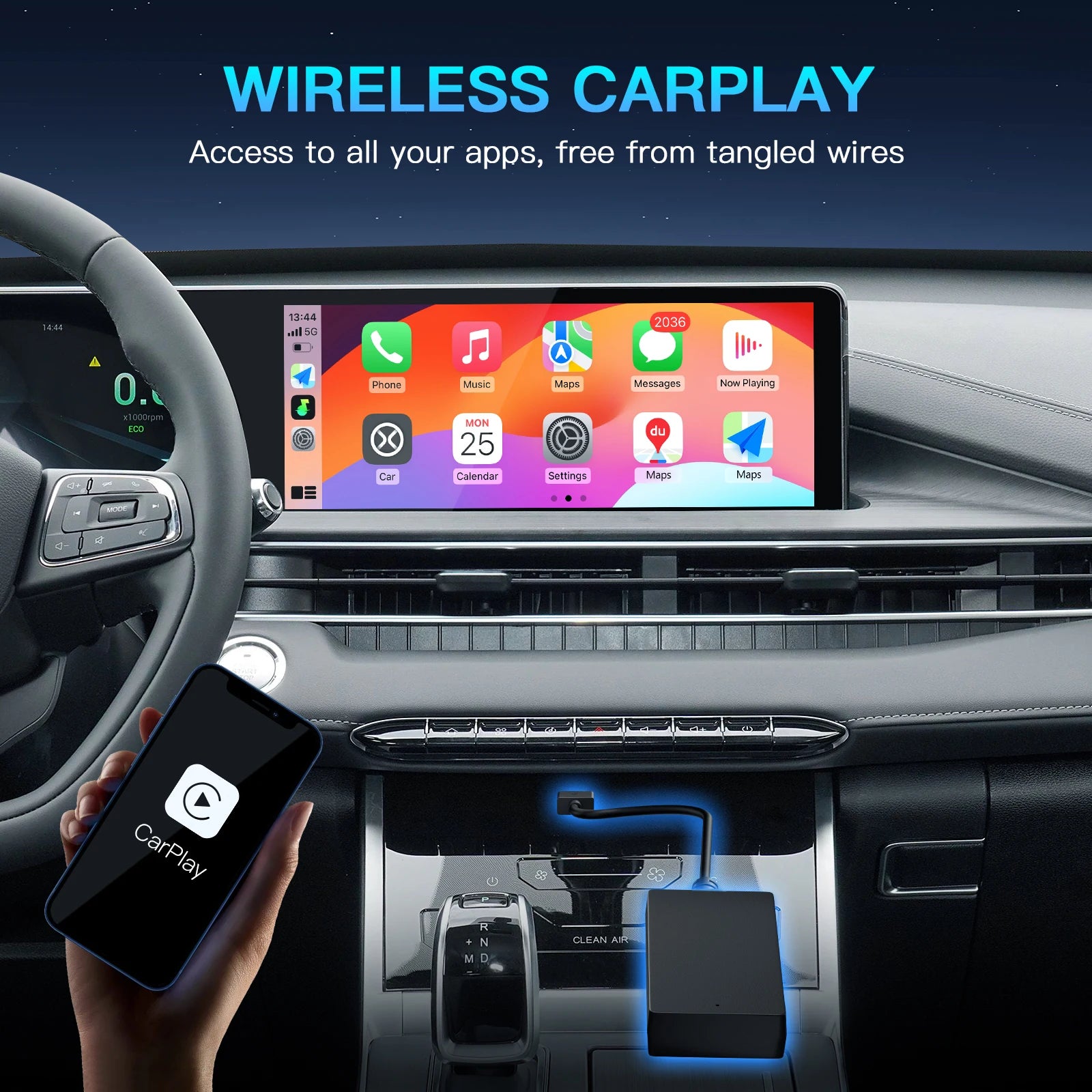 CARABC Carbitlink to Wireless CarPlay For Baic X55 Geely Jetour Changan Chery DongFeng Car
