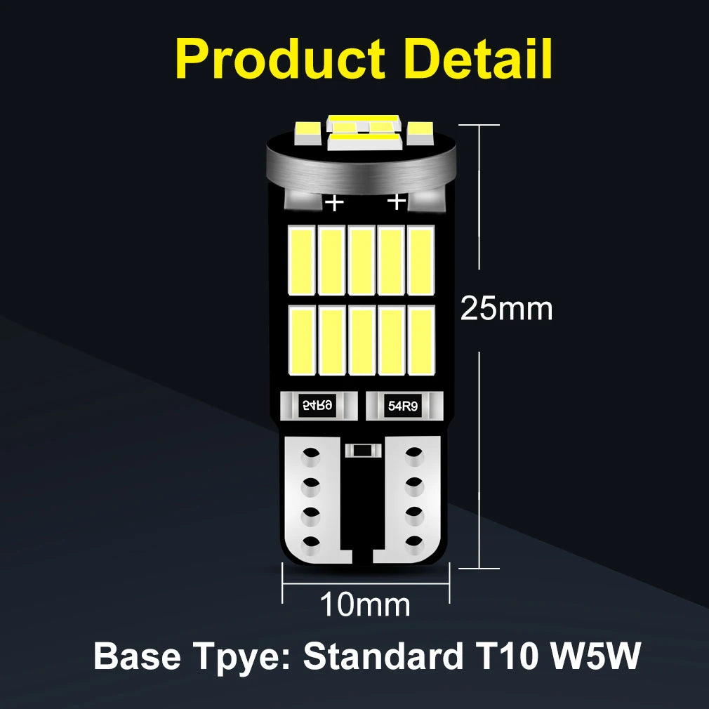 LED Interior Light Kit for W5W T10 - Canbus Error-Free Interior Bulbs