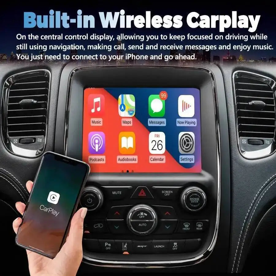 Radio For Dodge Durango 2011-2020 Wireless Carplay 8.4" GPS Navigation Android 15 Car Ster