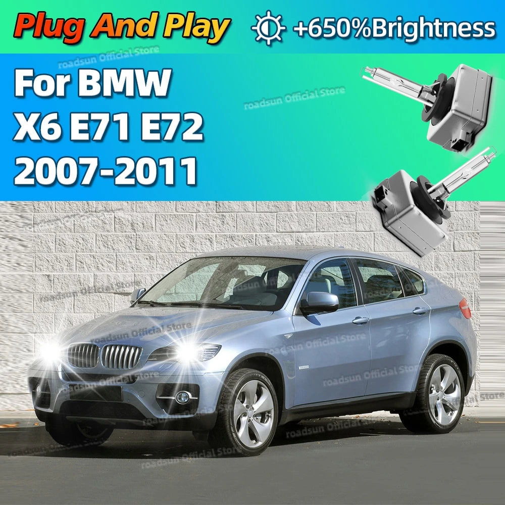 35W Car Light 6000K Xenon Lamp HID Headlight Bulbs For BMW X6 E71 E72 2007 2008 2009 2010