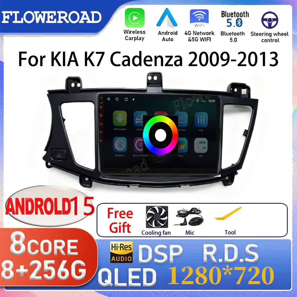 Android 15 For KIA K7 Cadenza 2009-2013 Car Radio Stereo Navigation GPS Autoradio Multimed | AUTOKITSHOP